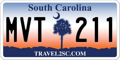 SC license plate MVT211