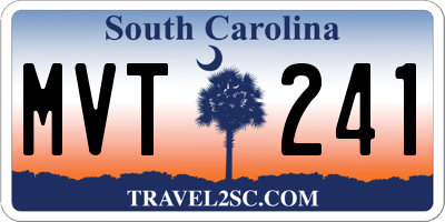 SC license plate MVT241