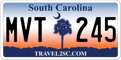SC license plate MVT245