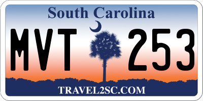 SC license plate MVT253