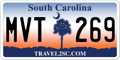 SC license plate MVT269