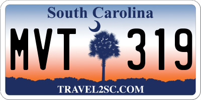 SC license plate MVT319