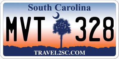 SC license plate MVT328