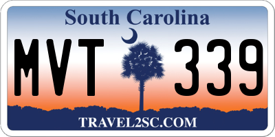 SC license plate MVT339