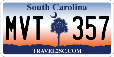 SC license plate MVT357