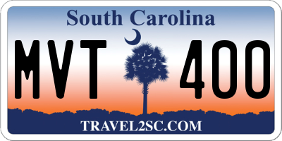 SC license plate MVT400