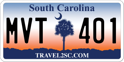 SC license plate MVT401