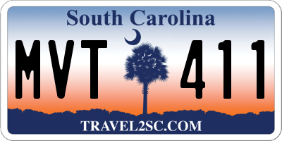 SC license plate MVT411