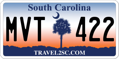 SC license plate MVT422