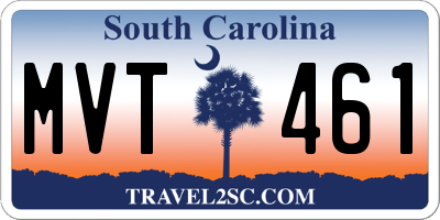 SC license plate MVT461