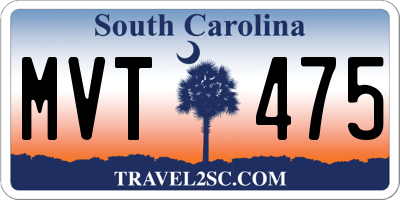 SC license plate MVT475