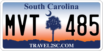 SC license plate MVT485