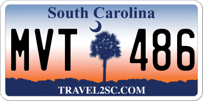 SC license plate MVT486