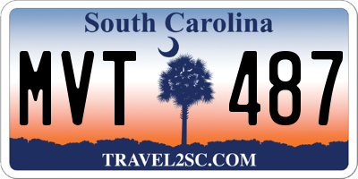 SC license plate MVT487