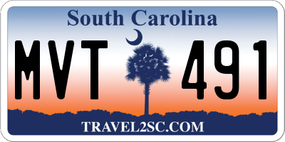 SC license plate MVT491