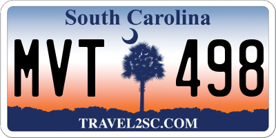 SC license plate MVT498
