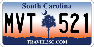 SC license plate MVT521