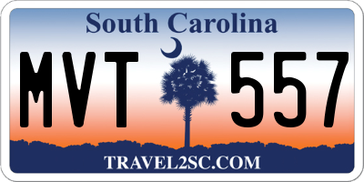 SC license plate MVT557