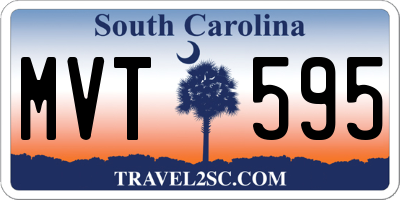 SC license plate MVT595