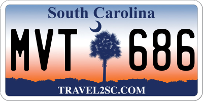 SC license plate MVT686