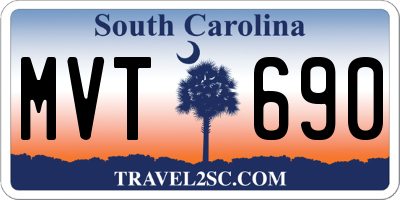 SC license plate MVT690