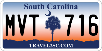 SC license plate MVT716