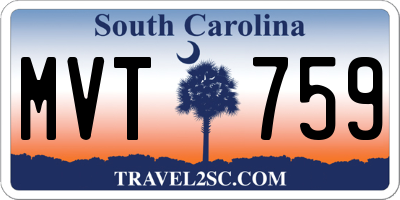 SC license plate MVT759