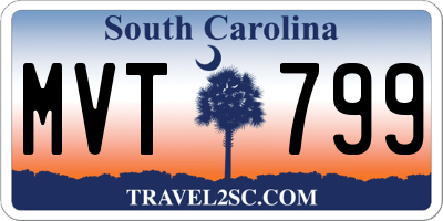 SC license plate MVT799