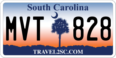 SC license plate MVT828