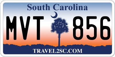 SC license plate MVT856
