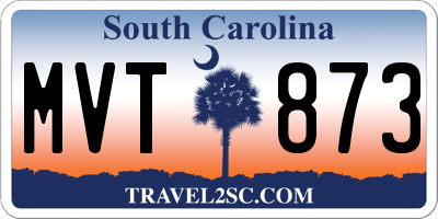 SC license plate MVT873