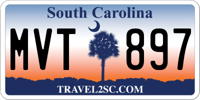 SC license plate MVT897