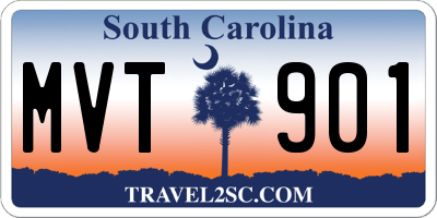SC license plate MVT901