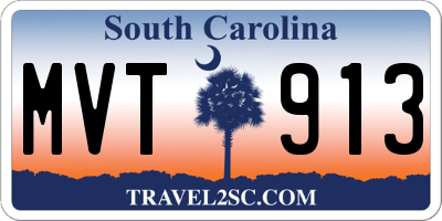 SC license plate MVT913