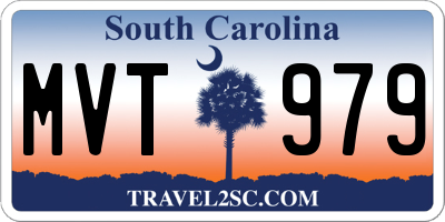 SC license plate MVT979