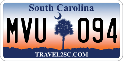 SC license plate MVU094