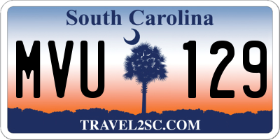 SC license plate MVU129
