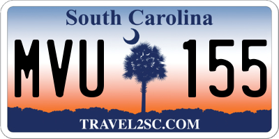 SC license plate MVU155