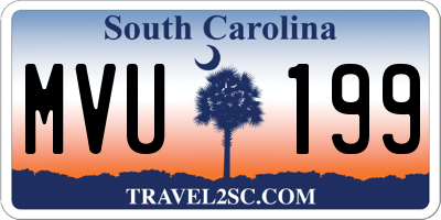 SC license plate MVU199