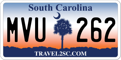 SC license plate MVU262