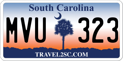 SC license plate MVU323
