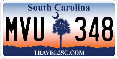 SC license plate MVU348