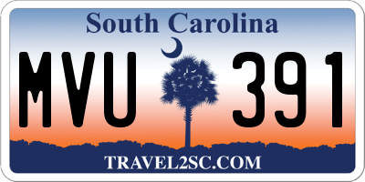 SC license plate MVU391