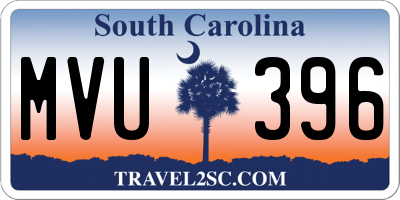 SC license plate MVU396