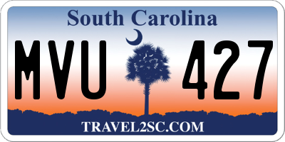 SC license plate MVU427