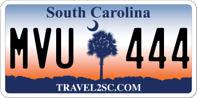 SC license plate MVU444