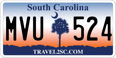 SC license plate MVU524