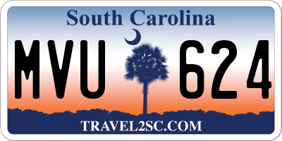 SC license plate MVU624
