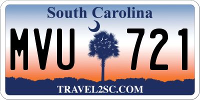 SC license plate MVU721