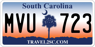 SC license plate MVU723